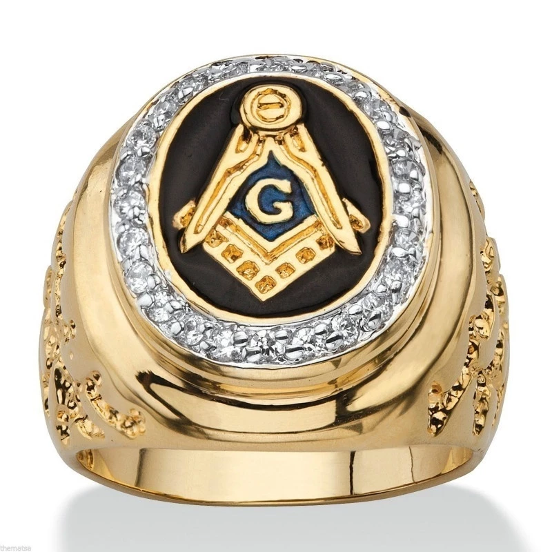 Anel Maçônico De Maçonaria Vintage Gold Men Anéis Para Jóias De Moda Templária Knight