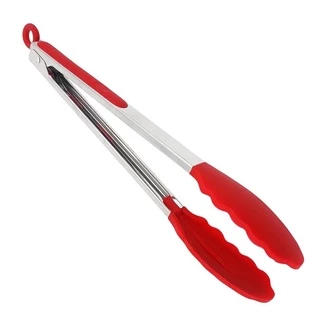 Pinça Pegador Culinário Silicone Inox