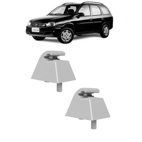 Par Grampo Suporte Quebra Sol Corsa Wagon 1997 1998 1999 2000 2001 Cinza Claro