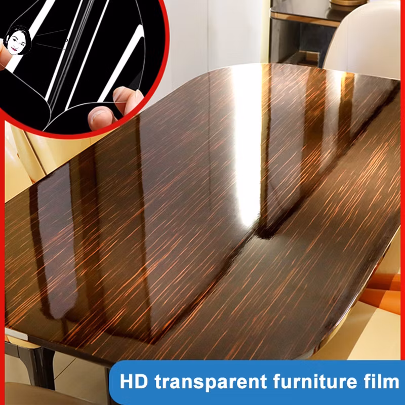 Película Protetora De Mesa Adesiva/Proteção Clara/Antirriscos/Resistente Ao Calor/Brilhante/Transpar