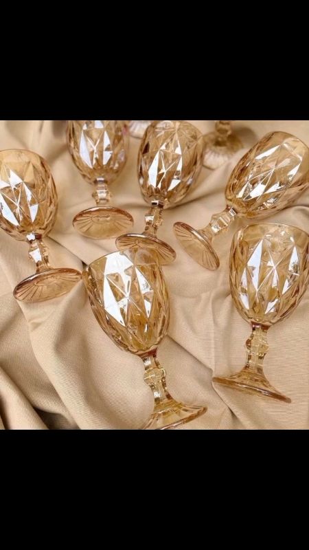 Jogo de 6 Taças de Vidro Diamond! #taca #taças #taça #vidro