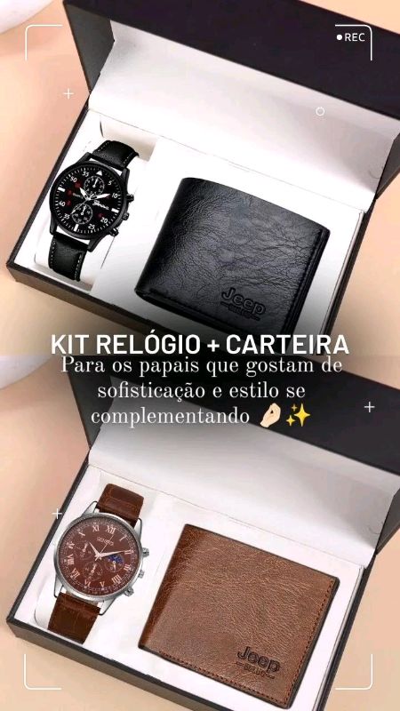 kit carteira e relógio ✨️#shoppe #shopeebrasil #shopeevideo #carteiramasculina #relogiomasculino
