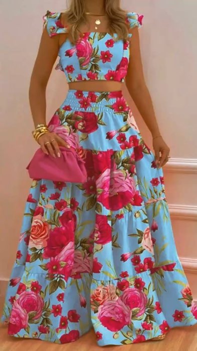 Conjunto feminino Colors #conjunto #conjuntofeminino #estilo #moda #longo #blogueirinha