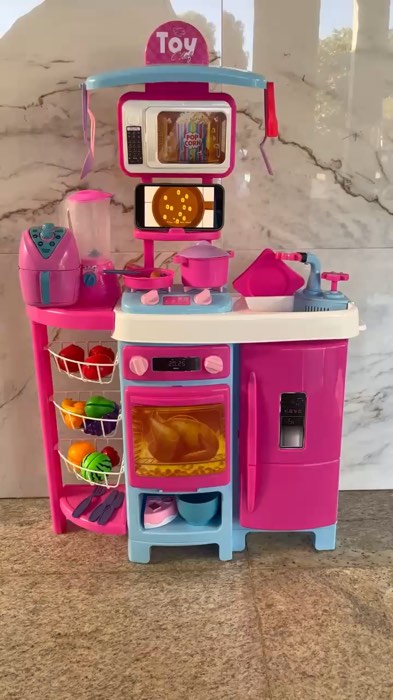 ￼Cozinha Infantil Completa Toy Chef Kit De Acessórios Sai Água De Verdade Samba Toys #presentemenina #presentecrianca #menina #cozinhainfantil #filha