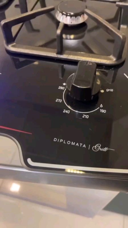 🍳 Fogão de embutir Dako Diplomata Grill Style 5 bocas preto com frente espelhada e timer digital | #fogao #dako #5bocas #embutir