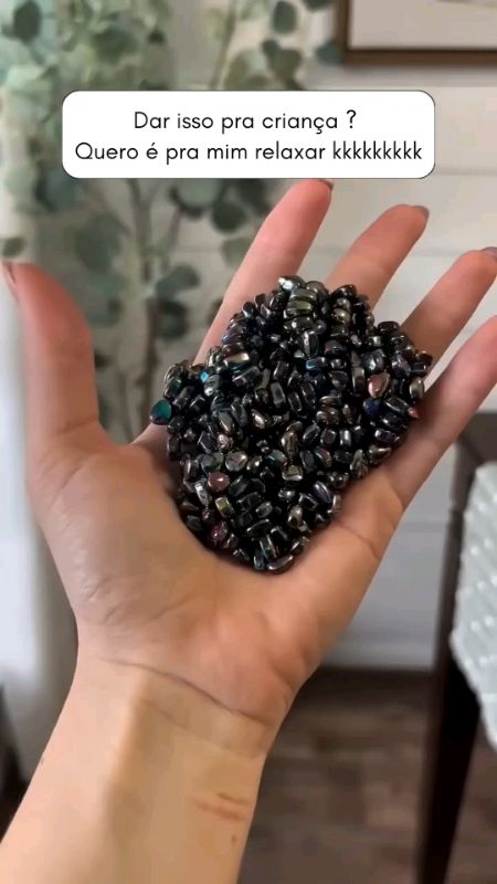 Massinha magnética ou pedrinhas pedra #magnetica #magnetico #ima #acheinashopee
