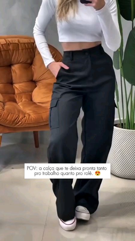 calça alfaiataria Cargo 😍😍 #calcaalfaiataria #calcacargo