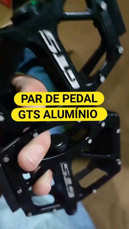 PAR DE PEDAL PLATADOEMA ROSCA GROSSA 9/16 GTS ALUMÍNIO. #pedalbike #pedal #bike  #pardepedal #pedalaluminio #gts #pocouachouépromo  #acheishopee