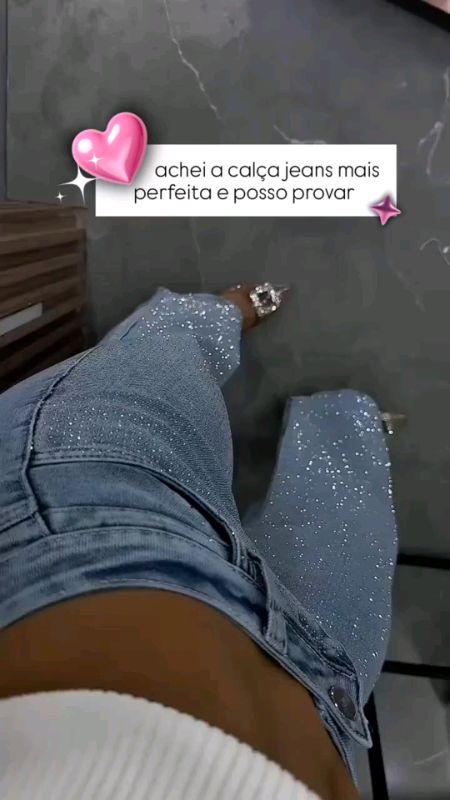 Calça jeans com brilho e strass feminina #calcajeanscombrilho #calçajeansfeminina #calçajeanscomstrass #widleg #calçajeans #calça