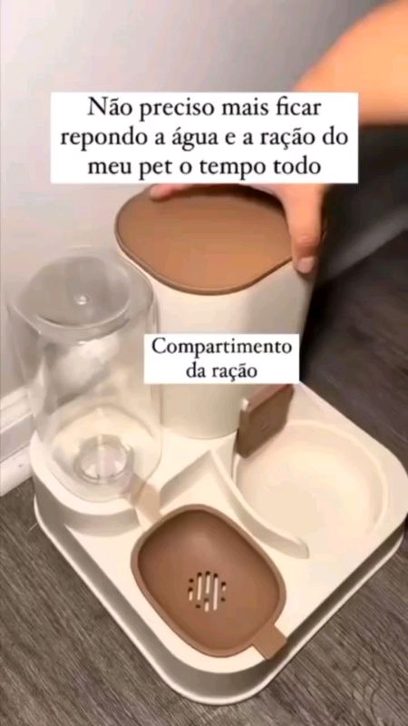Comedouro e bebedouro para pet #pet #gato #cachorro #comedouro #bebedouro