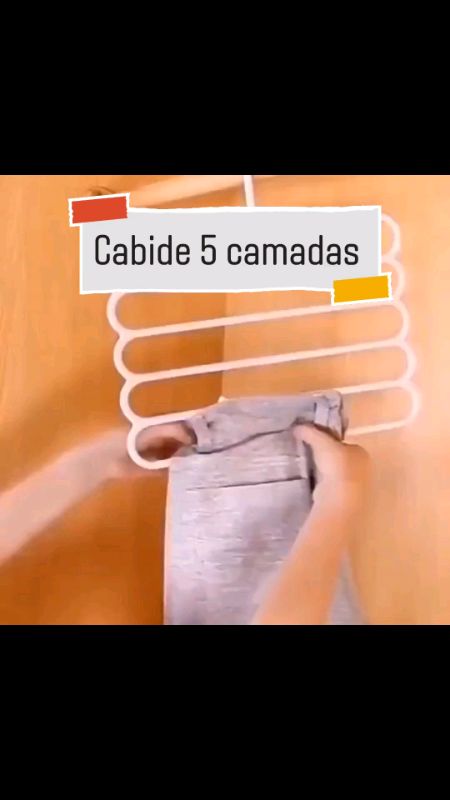 Cabide com 5 camadas 🏠👫💏 #cabide #cabide5camadas #guardaroupa #guardaroupaorganizado #casa #quarto #quartoorganizado #cabidebarato