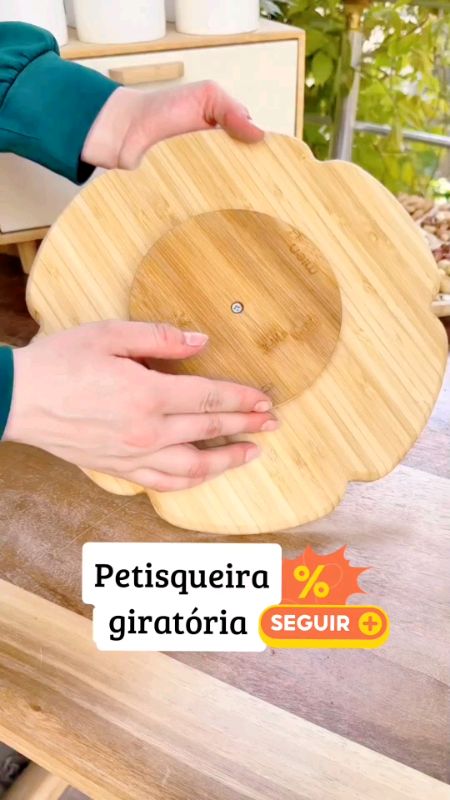 Tábua Petisco Tipo Bambu MDF FLOWER  29cm Petisqueira com 7 Divisórias para Frios Churrasco Amendoim Multifuncional#TábuaPetisco #pestisqueira