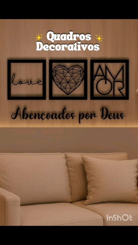 Kit 03 peças de quadro decorativos #decorativos #saladeestar #sala #quadro