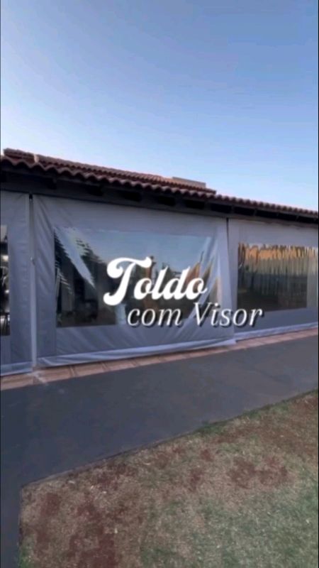 Toldo com Visor Lona impermeável 🤩✨ #toldo #lona