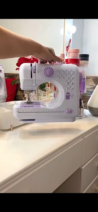 Mini Máquina de Costura multifuncional #minimaquina #costura #multifuncional #usodomestico #12padroes