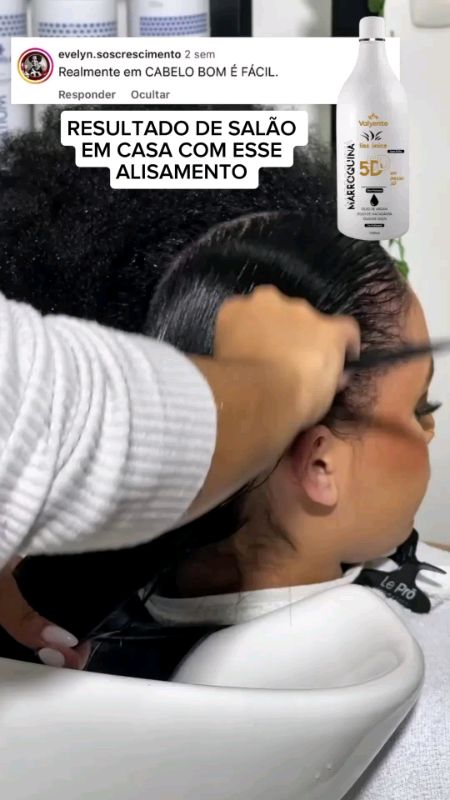Alisamento capilar , marroquina de alta performance,Valyente,alisa e trata #cabelo#alisamento #progressiva #semformol #lisobrilhante