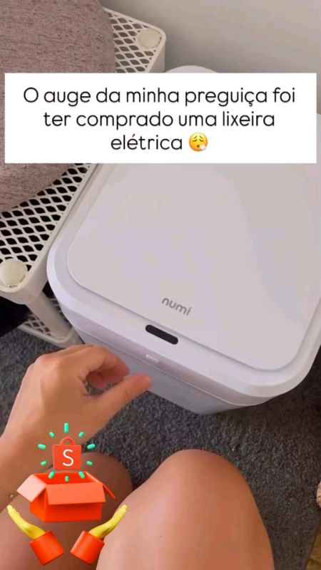 Lixeira Sensor Automático Inteligente de Banheiro Cozinha Escritório Capacidade 16 Litros #acheinashopee #shopeevide #casa
