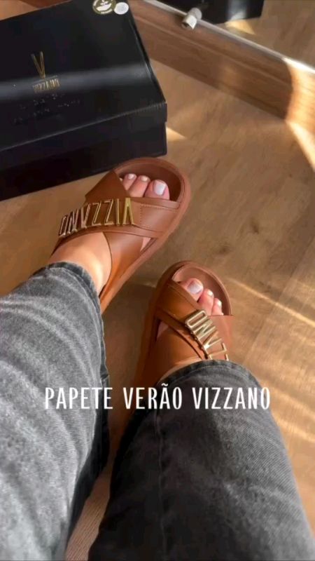 Sandália Feminina vizzano #papete #Rasteirinha #sandália