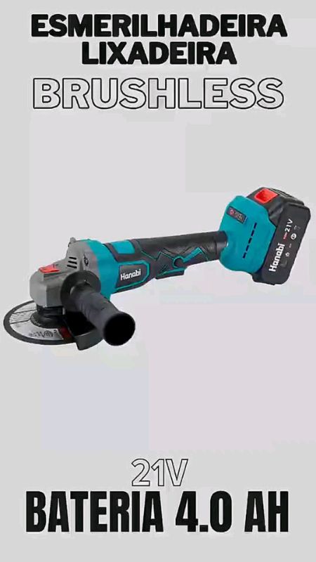 Esmerilhadeira Lixadeira Elétrica Sem Fio Profissional 100mm 2 Baterias 48V 4 Discos #gabyteleas07 #esmerilhadeira #EsmerilhadeiraSemFio #lixadeira