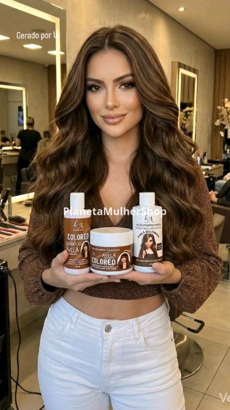 Kit Tonalizante Shampoo Condicionador Pigmentador Mascara Tonalizante Avelã Acobreado Morena Iluminada #tonalizante #matizador #TonalizanteAvelã