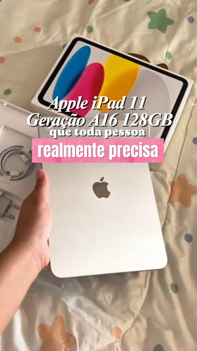 Potência e fluidez pra estudar, trabalhar ou criar 📱 iPad 11ª geração com chip A16, 128GB e tela de 11 #acheinashopee #iPad #viral #apple #tecnologia
