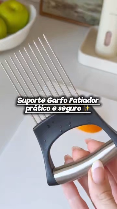 Adicione no carrinho👆🏻 Suporte Alça Garfo Para Fatiar #CortadorDeLegumes #ShopeeAchadinhos #OfertasShopee