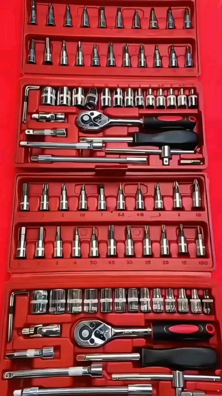 Kit 46 Chave Catraca Jogo De Soquetes Allen Torx Ferramentas#chavecatraca #jogosoquetes #ferramentas