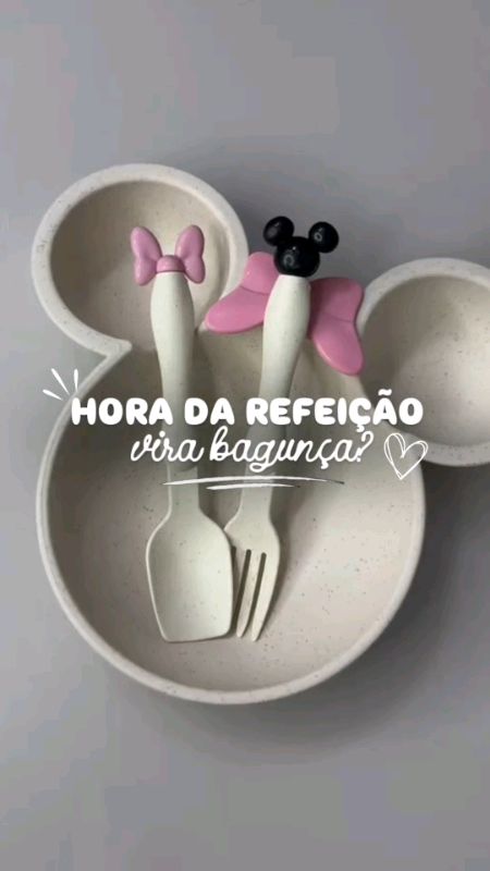 PRATO INFANTIL DISNEY 💜 #shopee #achadinhos #disney #minnie #prato #infantil #escola #maternidade