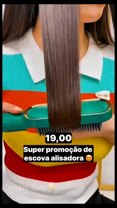 Escova Alisadora Anion Hair Pro 3 em 1 Bivolt #EscovaAlisadora #3em1