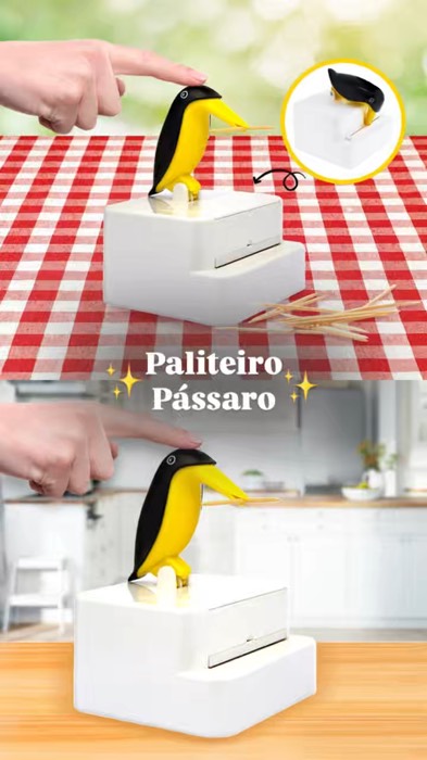 Paliteiro De Mesa Pássaro Tucano Pega Palito de Dente #paliteiro #ultilidade #passaro