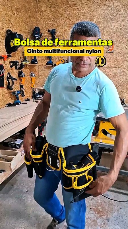 Bolsa de ferramentas para eletricista,cinta de nylon#bolsadeeletricista #Bolsadeferramentas #eletricista #marceneiro #EquipamentoDeTrabalho #oferta