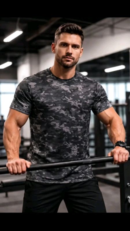 #camisetaCamuflada #camufladoUrbano #camisetaTatica #camisetaMilitar #dryfitPremium #estiloMilitar #treinoPesado #modaFitnessMasculina #naoMarcaSuor