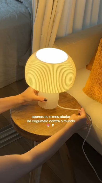 ABAJUR DE COGUMELO #abajur #cogumelo #luminaria #luminariachique