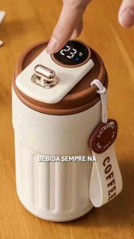 copo térmico de café 460ml inox com displa...