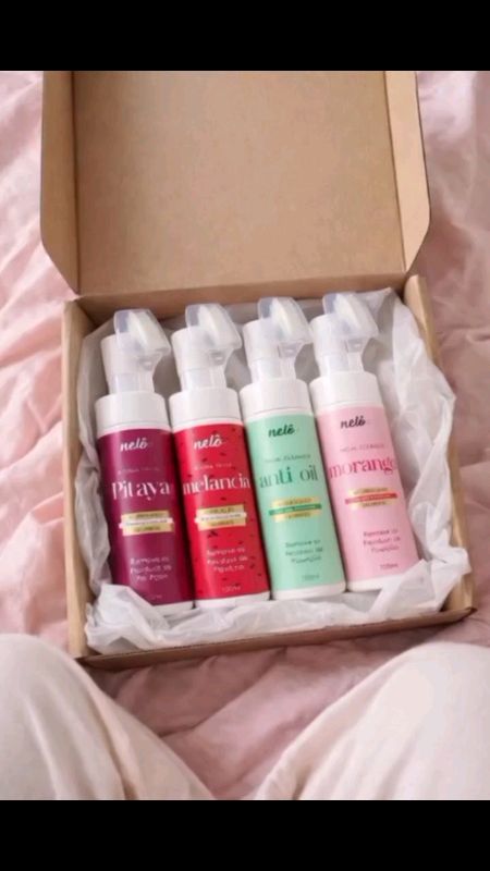 Kit 4 Mousse Facial Micelar de Limpeza 150ml - Morango, Melancia, Anti-oil e Pitaya#mousse #facial