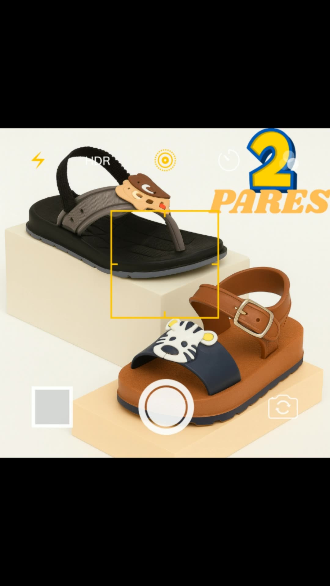 Kit 2 Pares sandália chinelo infantil masculino menino confortável antiderrapante macio safari