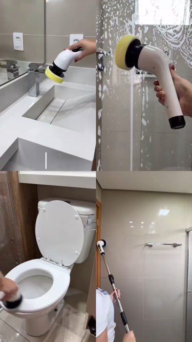 Escova de Limpeza Elétrica #EscovaDeLimpeza #EscovaEletrica #escovadelimpezaeletrica #limpezaprofunda  #escovamultiuso  #escovarecarregavel  #limpeza