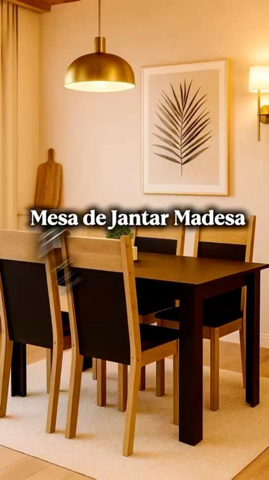 ￼Conjunto Sala de Jantar Madesa Havana Mesa Tampo de Madeira com 4 Cadeiras #SalaDeJantar #ConjuntoDeMesa#MadesaHavana #MesaComCadeiras #TampoDeMadeir