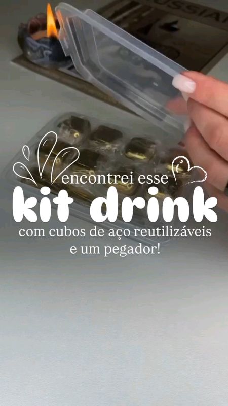 ADICIONE NO CARRINHO ⬆️🛒 Gelo inox #cubodegelo #Inox #pedradegelo #reutilizavel #festa