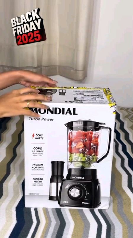 liquidificador Mondial Turbo Power #BlackFriday #liquidificador #mesa #achadinhosshopee #cozinha #casa #geladeira #anonovo2026 #Natal #decoração #Dec