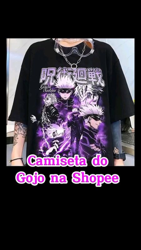 Camiseta Anime Jujutsu Kaisen Gráficas Harajuku Gótica Personagem oculos #camiseta #anime #jujutsukaisen #gotico #edit #gojo #musica #blusa #lindo