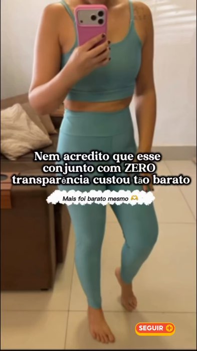 ￼Conjunto Feminino de Academia Calça Legging + Top com Alta Compressão e Zero Transparência #conjuntofitness #conjuntoacademia #legging