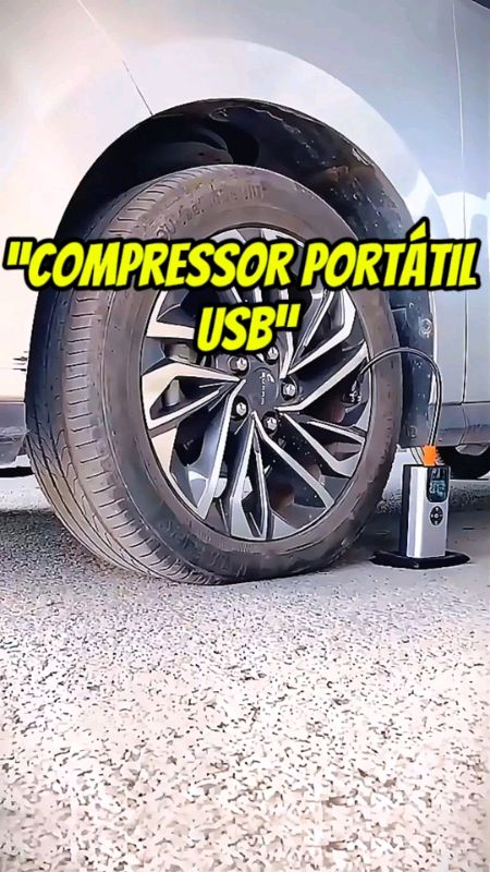 Compressor de Ar Portátil #minicompressor #calibradordigital #portatil #recarregavel
