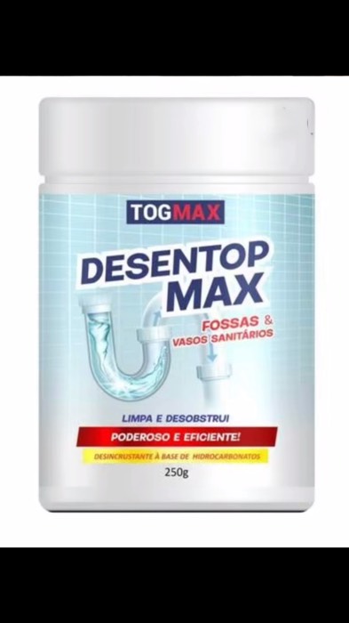 ￼Desentupidor Desentop Max 250g Encanamento Cano Pia Vaso Sanitário Limpeza Pesada Togmax #togmax #desentupidor