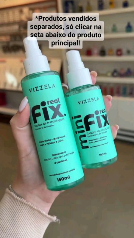 Fixador de maquiagem Vizzela. #realfix #fixadordemaquiagem #fixadorrealfix #vizzela