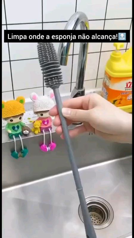 Escova de silicone lava copos e garrafa 🔝