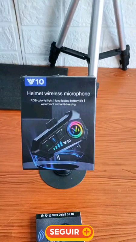Y10 Motocicleta Sem Fio Bluetooth 5.3 Fone de Ouvido Capacete Kit de Chamadas Mãos Livres À Prova D'Água Intercom-BT #fone #moto #tecnologia #viral