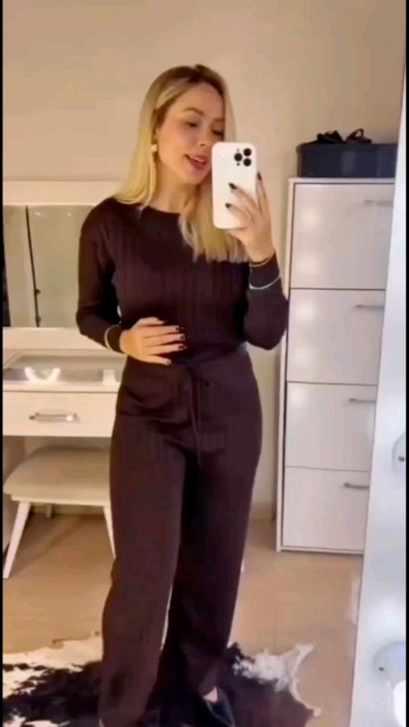 Conjunto Feminino em Tricot Modelo Canelado Conjunto em Malha #conjunto #feminino #tricot #canelado