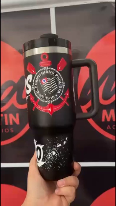 ￼Copo com Canudo Corinthians #copocorinthians #copotermico #achadinho #oferta #Promo #viral