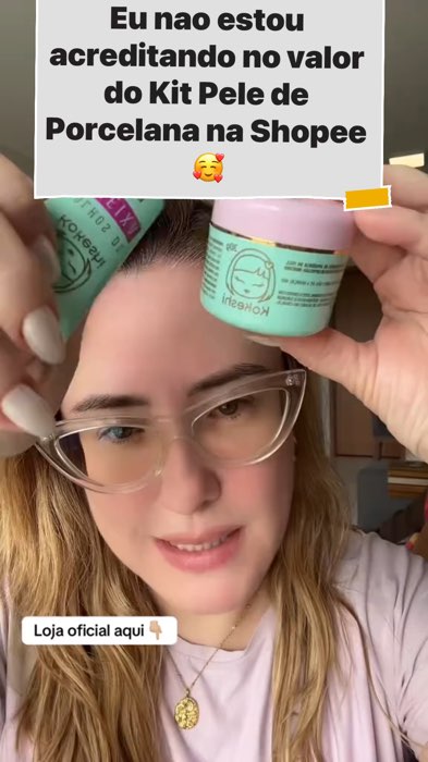 Kit Dupla Renovadores Faciais Kokeshi PELE PORCELANA OLHOS GUEIXA O MAIS FAMOSO #viral #kit #kokeshi #peleporcelana #olhosgueixa #porcelana #pele